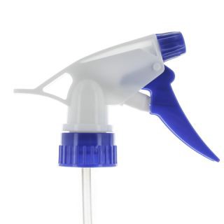 Industrial trigger sprayer, 28/410, white/blue, FBOG 278mm, screw on