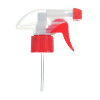 Trigger sprayer, 28/410 transparent/red, 